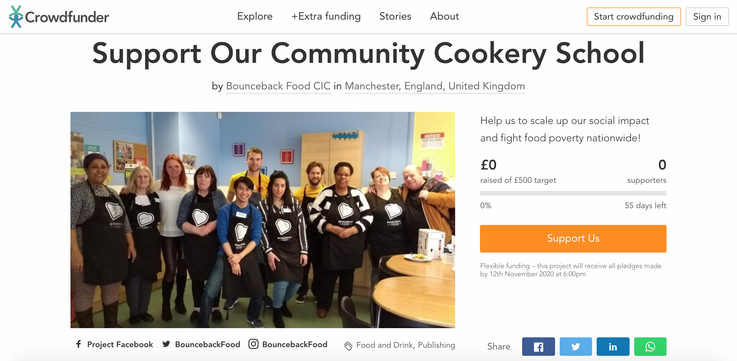 Bounceback Food CIC Crowdfunding Campaign