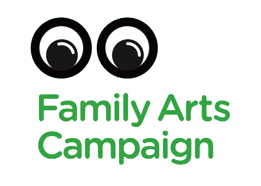 Family Arts Campaign logo which features two eyes.