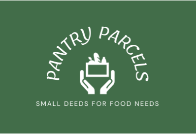 Two hands surround a food pantry parcel